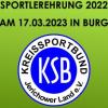 Sportlerehrung 2022 des KSB Jerichower Land e.V. 